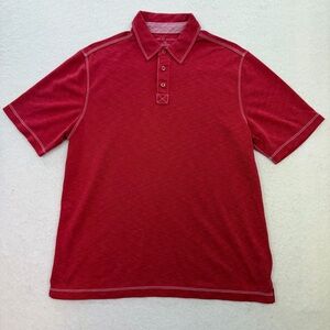 Age of Wisdom Red Modal Polo Golf Shirt Size Large